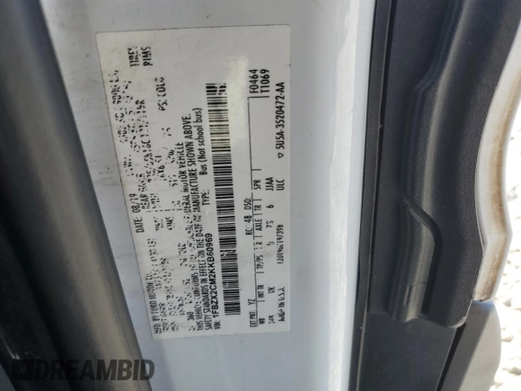 2019 Ford Transit Passenger XL with VIN 1FBZX2CM2KKB60969, listed as a Copart auction lot 71937604 with 114,827 mi miles and Salvage Title. Bid and sale history available at carsss.com. Image 15.