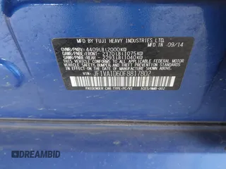 2015 Subaru WRX Premium with VIN JF1VA1D60F8817802, listed as a IAAI auction lot 42009071 with 82,464 mi miles and . Bid and sale history available at DreamBid. Image 9.