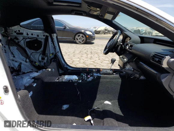 2015 Lexus RC F with VIN JTHHP5BC7F5002390, listed as a Copart auction lot 62698345 with 57,343 mi miles and Salvage title. Bid and sale history available at DreamBid. Image 10.
