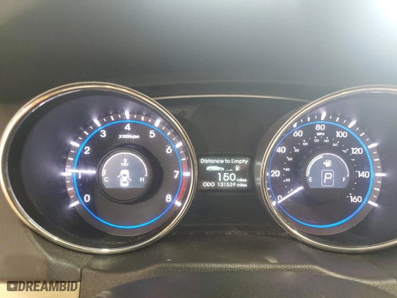 2013 Hyundai Sonata SE with VIN 5NPEC4AC1DH584947, listed as a Copart auction lot 52923195 with 131,539 mi miles and Salvage Title. Bid and sale history available at carsss.com. Image 9.