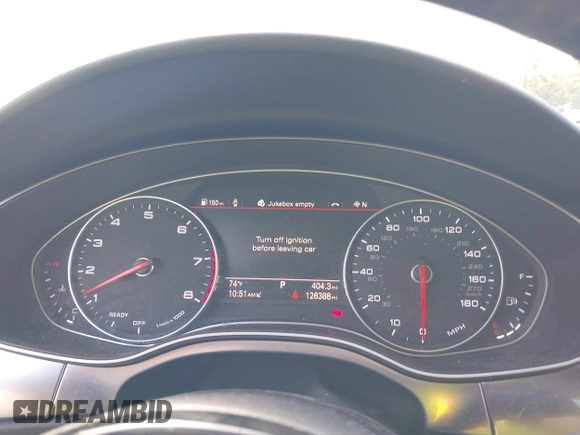 2017 Audi A6 Premium Plus with VIN WAUG8AFC6HN074016, listed as a IAAI auction lot 40417161 with 126,388 mi miles. Bid and sale history available at carsss.com. Image 7.