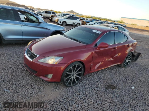 2008 Lexus IS 250 with VIN JTHCK262X82027460, listed as a Copart auction lot 54440545 with 184,189 mi miles and Salvage title. Bid and sale history available at DreamBid. Image 1.