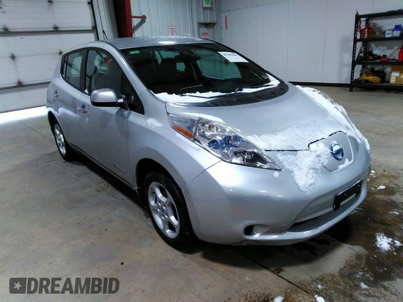 2013 Nissan LEAF SL with VIN 1N4AZ0CP5DC423640, listed as a IAAI auction lot 41582492 with 106,269 mi miles. Bid and sale history available at carsss.com. Image 1.