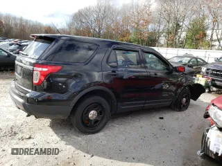 2015 Ford Utility Police Interceptor with VIN 1FM5K8AR2FGA70476, listed as a Copart auction lot 80536514 with 0 mi miles and Salvage Title. Bid and sale history available at carsss.com. Image 3.