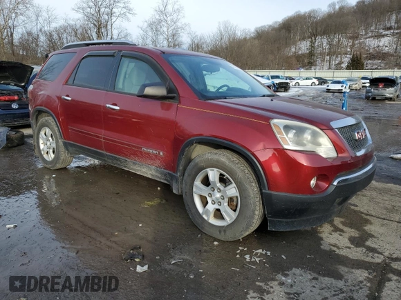 2008 GMC Acadia SLE1 with VIN 1GKEV13768J305714, listed as a Copart auction lot 43161405 with 75,704 mi miles and Salvage Title. Bid and sale history available at carsss.com. Image 4.