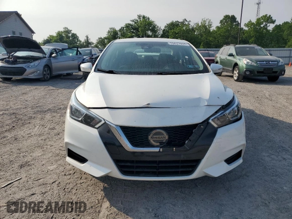 2021 Nissan Versa SV with VIN 3N1CN8EV0ML878153, listed as a Copart auction lot 59637955 with 76,673 mi miles and Salvage title. Bid and sale history available at DreamBid. Image 5.