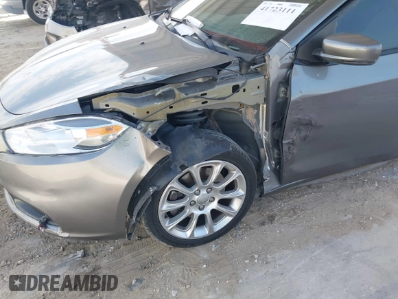 2013 Dodge Dart Limited with VIN 1C3CDFCH4DD224851, listed as a IAAI auction lot 41723111 with 63,812 mi miles and . Bid and sale history available at DreamBid. Image 6.