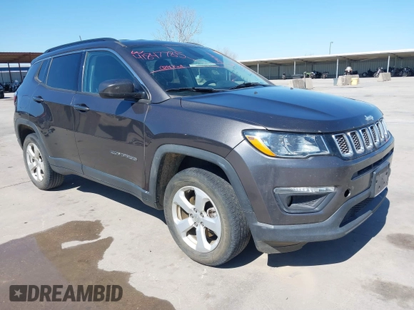 2018 Jeep Compass Altitude with VIN 3C4NJDBBXJT185252, listed as a IAAI auction lot 41847785 with 126,915 mi miles and . Bid and sale history available at carsss.com. Image 1.