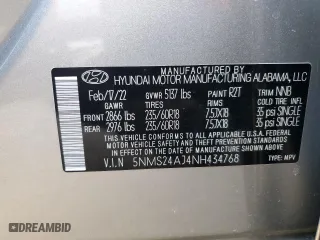 2022 Hyundai Santa Fe SEL with VIN 5NMS24AJ4NH434768, listed as a Copart auction lot 42152325 with 59,230 mi miles and Salvage Title. Bid and sale history available at carsss.com. Image 13.