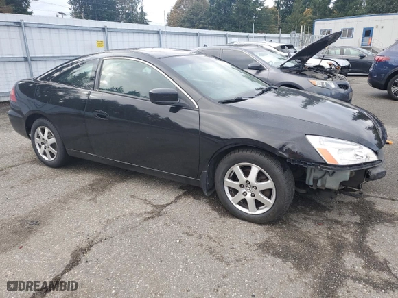 2005 Honda Accord Cpe LX V6 SE with VIN 1HGCM82485A017244, listed as a Copart auction lot 75055174 with 158,654 mi miles and Salvage Title. Bid and sale history available at carsss.com. Image 4.
