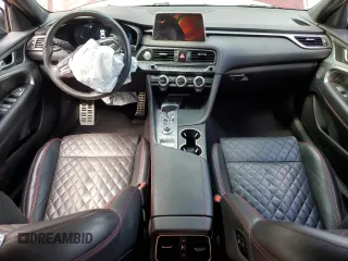 2021 Genesis G70 3.3T with VIN KMTG34LE4MU076356, listed as a Copart auction lot 50625765 with 33,510 mi miles and Salvage Title. Bid and sale history available at carsss.com. Image 8.