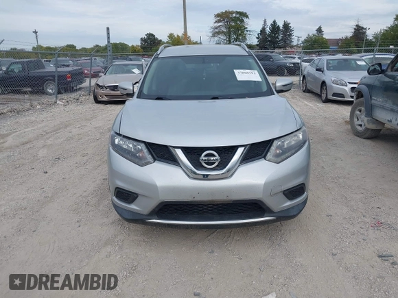 2016 Nissan Rogue SV with VIN KNMAT2MV8GP649804, listed as a IAAI auction lot 37808592 with 57,180 mi miles. Bid and sale history available at carsss.com. Image 12.