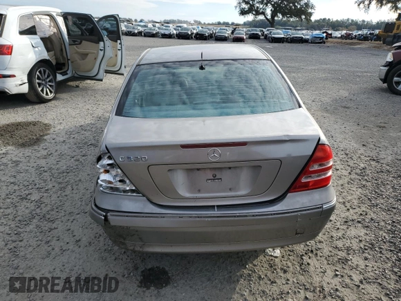 2004 Mercedes-Benz C 320 with VIN WDBRF64J24F545033, listed as a Copart auction lot 87768455 with 217,094 mi miles and Salvage Title. Bid and sale history available at DreamBid. Image 6.