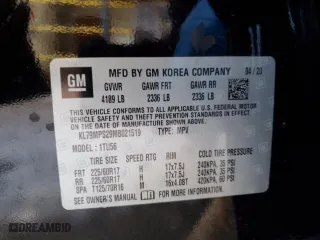 2021 Chevrolet TrailBlazer LT with VIN KL79MPS29MB021519, listed as a Copart auction lot 85227834 with 65,637 mi miles and Salvage Title. Bid and sale history available at carsss.com. Image 13.