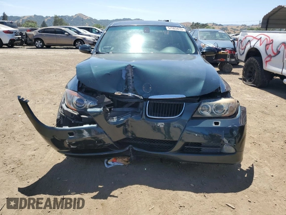 2007 BMW 3 Series 328i with VIN WBAVC53527FZ72348, listed as a Copart auction lot 57903415 with 150,413 mi miles and Salvage title. Bid and sale history available at DreamBid. Image 5.