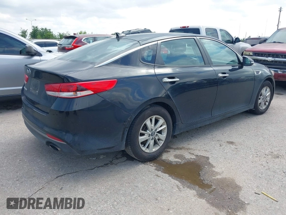 2018 Kia Optima LX with VIN 5XXGT4L34JG183535, listed as a IAAI auction lot 42411181 with 111,649 mi miles and . Bid and sale history available at DreamBid. Image 4.
