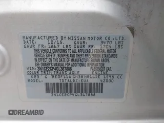2016 Nissan Note SV with VIN 3N1CE2CP4GL367888, listed as a IAAI auction lot 39296117 with 101,041 mi miles and . Bid and sale history available at DreamBid. Image 9.