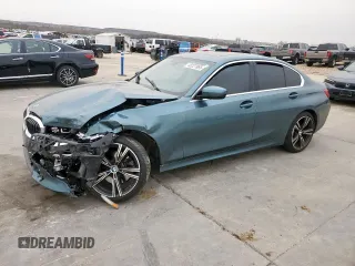 2021 BMW 3 Series 330i with VIN 3MW5R1J09M8C14333, listed as a Copart auction lot 48227865 with 0 mi miles and Salvage Title. Bid and sale history available at carsss.com. Image 1.