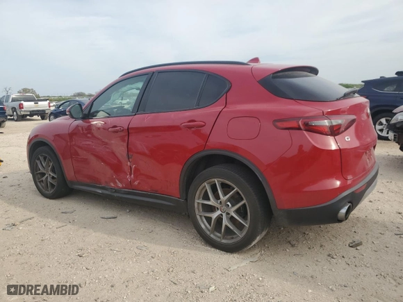 2019 Alfa Romeo Stelvio Ti Sport with VIN ZASPAKBN3K7C43268, listed as a Copart auction lot 49808585 with 0 mi miles and Salvage Title. Bid and sale history available at carsss.com. Image 2.