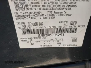 2015 Ford Taurus Limited with VIN 1FAHP2F86FG159974, listed as a IAAI auction lot 42325114 with 147,377 mi miles and . Bid and sale history available at DreamBid. Image 9.