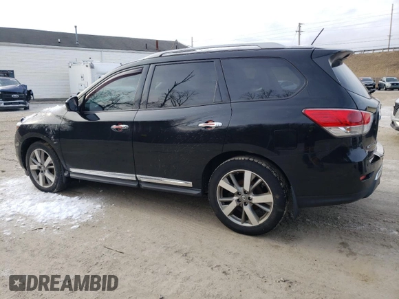 2014 Nissan Pathfinder S with VIN 5N1AR2MM4EC654679, listed as a Copart auction lot 45000635 with 134,569 mi miles and Salvage title. Bid and sale history available at DreamBid. Image 2.