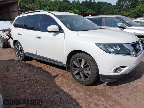 2014 Nissan Pathfinder Platinum with VIN 5N1AR2MN8EC717632, listed as a IAAI auction lot 42474040 with 190,041 mi miles and . Bid and sale history available at DreamBid. Image 1.