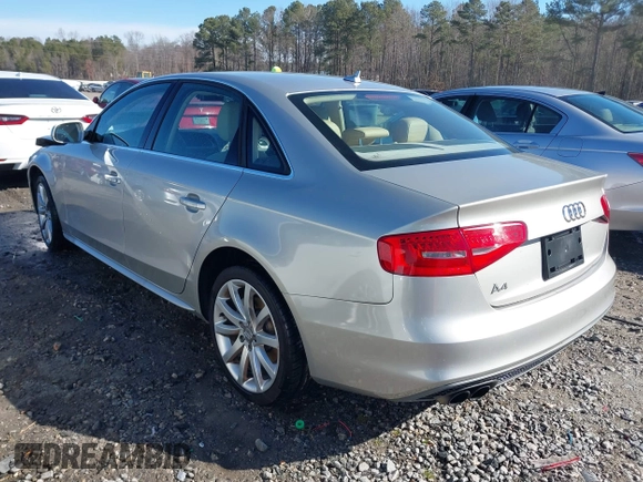 2014 Audi A4 Premium with VIN WAUAFAFL2EN001197, listed as a IAAI auction lot 41418683 with 111,691 mi miles. Bid and sale history available at carsss.com. Image 3.