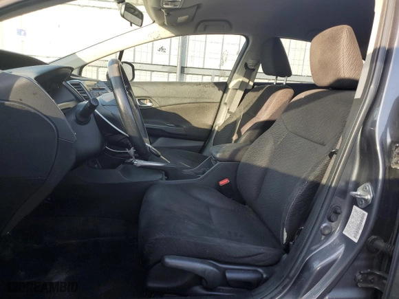 2013 Honda Civic Sdn LX with VIN 19XFB2F58DE058387, listed as a Copart auction lot 50608665 with 186,306 mi miles and Salvage Title. Bid and sale history available at carsss.com. Image 7.