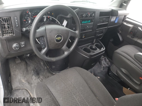 2022 Chevrolet Express Cargo with VIN 1GCWGAFP0N1177570, listed as a Copart auction lot 54801965 with 36,636 mi miles and Salvage title. Bid and sale history available at DreamBid. Image 8.