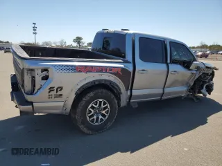 2023 Ford F-150 Raptor with VIN 1FTFW1RG7PFA65014, listed as a Copart auction lot 53156795 with 62,648 mi miles and Salvage Title. Bid and sale history available at DreamBid. Image 3.
