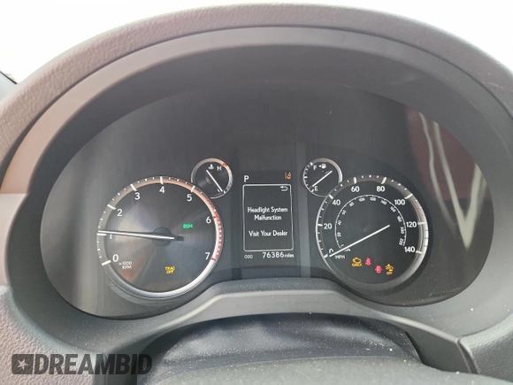 2020 Lexus GX 460 Premium with VIN JTJAM7BX0L5256137, listed as a Copart auction lot 59694325 with 76,386 mi miles and Salvage title. Bid and sale history available at DreamBid. Image 9.