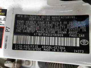 2012 Toyota Camry L with VIN 4T1BF1FK5CU182826, listed as a Copart auction lot 48931115 with 166,777 mi miles and Salvage Title. Bid and sale history available at carsss.com. Image 12.