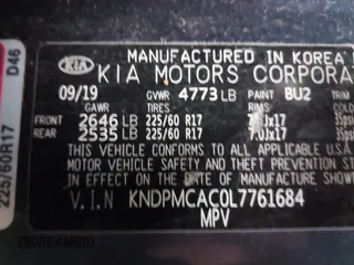 2020 Kia Sportage LX with VIN KNDPMCAC0L7761684, listed as a IAAI auction lot 41148380 with 39,265 mi miles. Bid and sale history available at carsss.com. Image 9.