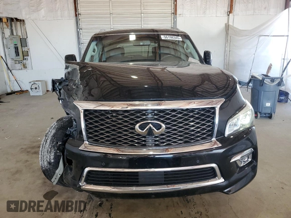 2016 Infiniti QX80 Limited with VIN JN8AZ2NE6G9123242, listed as a Copart auction lot 56198345 with 114,478 mi miles and Salvage title. Bid and sale history available at DreamBid. Image 5.