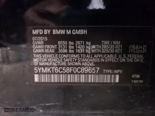 2015 BMW X5 M with VIN 5YMKT6C58F0C89657, listed as a Copart auction lot 77462264 with 110,706 mi miles and Clean Title. Bid and sale history available at carsss.com. Image 13.