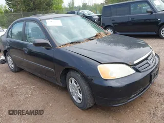 2001 Honda Civic DX z VIN 2HGES162X1H502642, wystawiony jako IAAI lot #42425772 z przebiegiem 159 378 mil mil oraz . Historia ofert i sprzedaży dostępna na DreamBid. Obrazek 1.