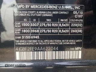 2010 Mercedes-Benz GL-Class GL 350 BlueTEC with VIN 4JGBF2FE9AA622044, listed as a Copart auction lot 77133784 with 139,676 mi miles and Clean Title. Bid and sale history available at carsss.com. Image 12.