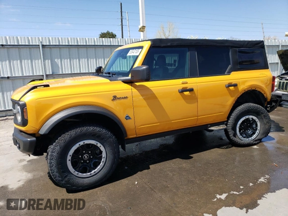 2022 Ford Bronco with VIN 1FMEE5DPXNLA89363, listed as a Copart auction lot 53043155 with 50,072 mi miles and Salvage Title. Bid and sale history available at DreamBid. Image 1.