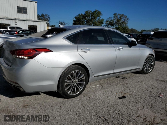 2017 Genesis G80 3.8L with VIN KMHGN4JE6HU175371, listed as a Copart auction lot 76589624 with 104,265 mi miles and Salvage Title. Bid and sale history available at carsss.com. Image 3.