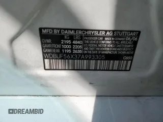 2007 Mercedes-Benz E 350 z VIN WDBUF56X37A993305, wystawiony jako Copart lot #53154775 z przebiegiem 200 255 mil mil oraz Szkoda całkowita • Salvage title. Historia ofert i sprzedaży dostępna na DreamBid. Obrazek 12.