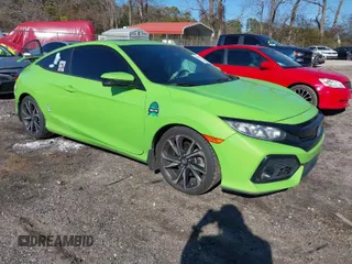 2018 Honda Civic Si Coupe with VIN 2HGFC3A59JH757829, listed as a IAAI auction lot 41509057 with 107,741 mi miles. Bid and sale history available at carsss.com. Image 1.