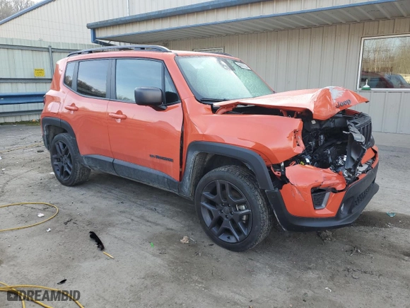 2021 Jeep Renegade Latitude with VIN ZACNJDB17MPM74475, listed as a Copart auction lot 36863534 with 20,936 mi miles. Bid and sale history available at carsss.com. Image 4.