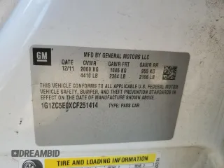 2012 Chevrolet Malibu 1LT with VIN 1G1ZC5E0XCF251414, listed as a Copart auction lot 48019195 with 179,038 mi miles and Salvage Title. Bid and sale history available at DreamBid. Image 14.