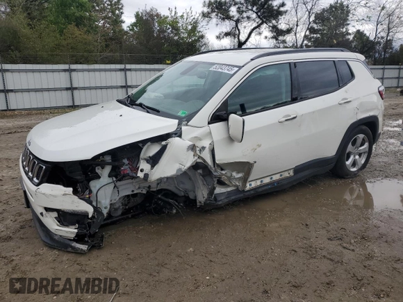 2020 Jeep Compass Latitude with VIN 3C4NJDBB8LT197354, listed as a Copart auction lot 52043745 with 82,189 mi miles and Salvage Title. Bid and sale history available at DreamBid. Image 1.