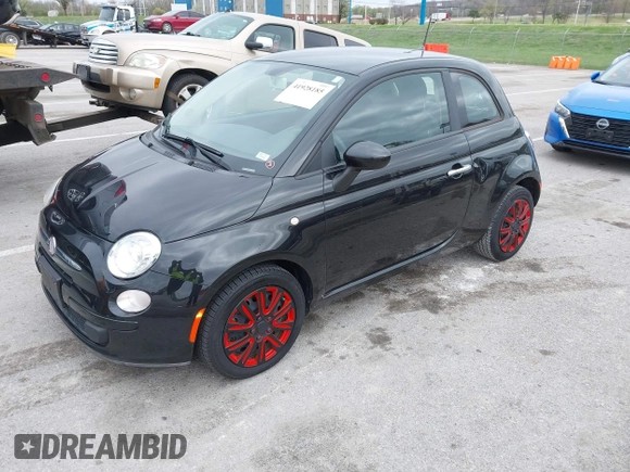2012 FIAT 500 Pop with VIN 3C3CFFAR9CT363811, listed as a IAAI auction lot 41928185 with 85,798 mi miles. Bid and sale history available at carsss.com. Image 2.