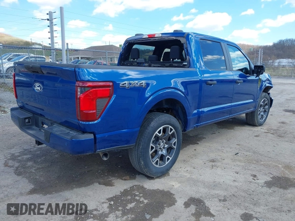 2024 Ford F-150 STX with VIN 1FTEW2LPXRFA56269, listed as a IAAI auction lot 41894302 with 12,941 mi miles and . Bid and sale history available at carsss.com. Image 4.