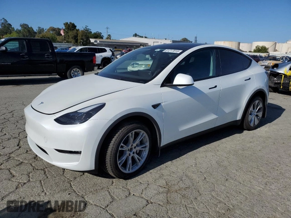 2024 Tesla Model Y Long Range с VIN 7SAYGDEE8RF983067, выставлен на аукционе Copart как лот 61217015 с пробегом 57 082 миль миль и Списание • Salvage title. История ставок и продаж доступна на DreamBid. Изображение 1.