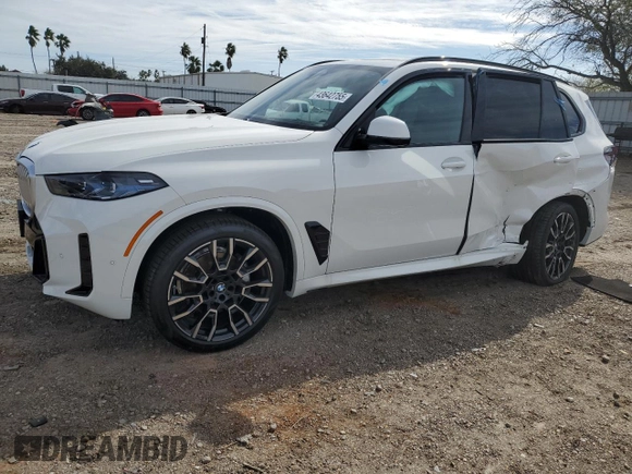 2025 BMW X5 sDrive40i with VIN 5UX13EU02S9Z08286, listed as a Copart auction lot 43642755 with 0 mi miles and Salvage Title. Bid and sale history available at carsss.com. Image 1.