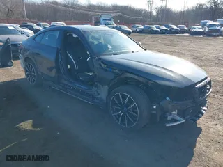 2024 BMW i4 xDrive40 with VIN WBY83FB07RFR89708, listed as a IAAI auction lot 41455115 with 16,125 mi miles. Bid and sale history available at carsss.com. Image 1.