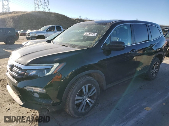 2017 Honda Pilot EX-L with VIN 5FNYF6H53HB047086, listed as a Copart auction lot 46615165 with 114,663 mi miles and Salvage Title. Bid and sale history available at DreamBid. Image 1.
